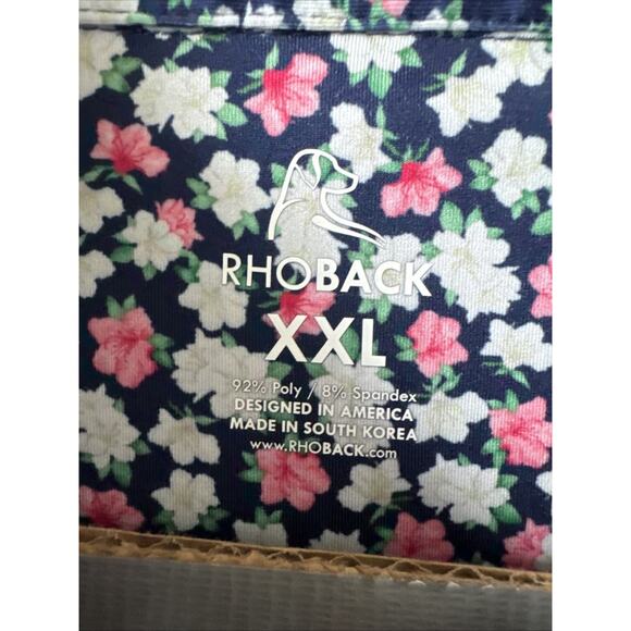 Rhoback Mens Performance Golf Polo Shirt The Azalea Masters XXL Floral Print EUC - Picture 3 of 8